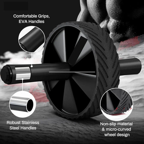 Premium Ab Roller – Wide Wheel with Non-Slip Handles
