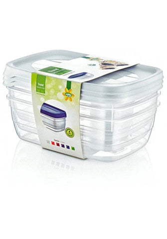 3-Pack Food Storage Containers – 1.2L Airtight, BPA-Free Kitchen Tubs