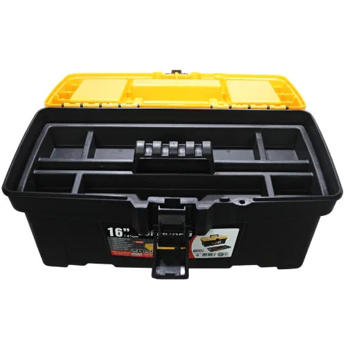 Mega Tool Box – 16″ Sturdy Storage with Carry Handle