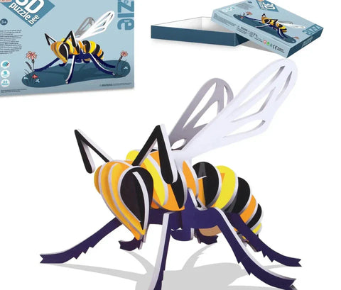 3D Honey Bee Puzzle – DIY Animal Model Kit for Kids (Ages 3+)