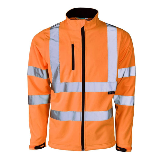 Hi Vis  EN ISO 20471 Certified Softshell Jacket Orange