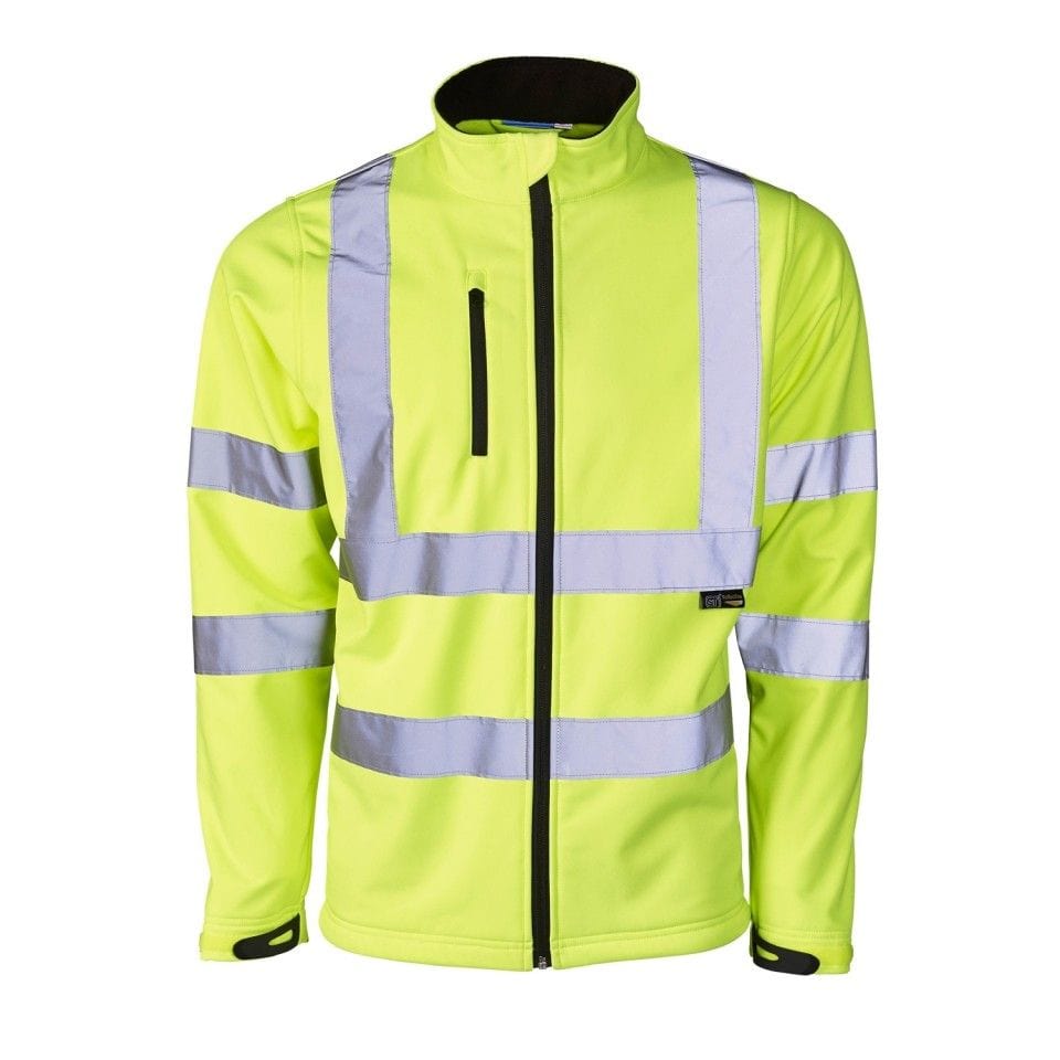 Hi Vis  EN ISO 20471 Certified Softshell Jacket Yellow