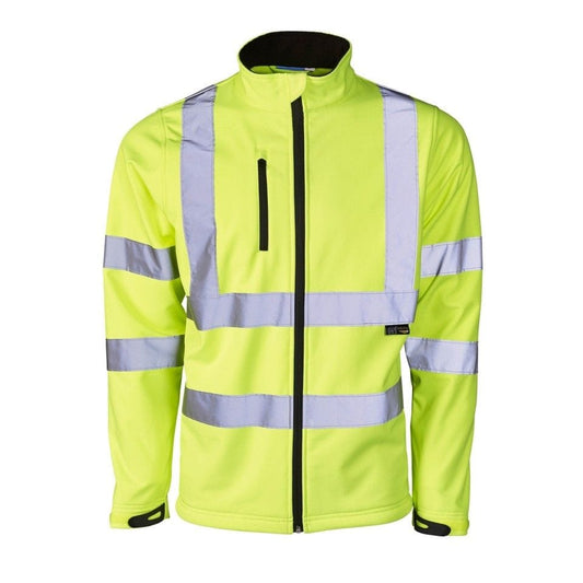 Hi Vis  EN ISO 20471 Certified Softshell Jacket Yellow