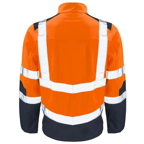 High Vis Softshell Jacket Orange/Navy