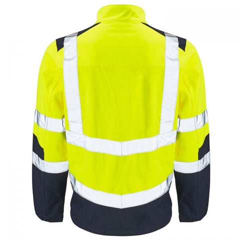 High Vis Softshell Jacket Yellow/Navy