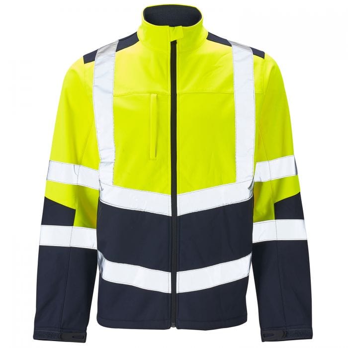 High Vis Softshell Jacket Yellow/Navy