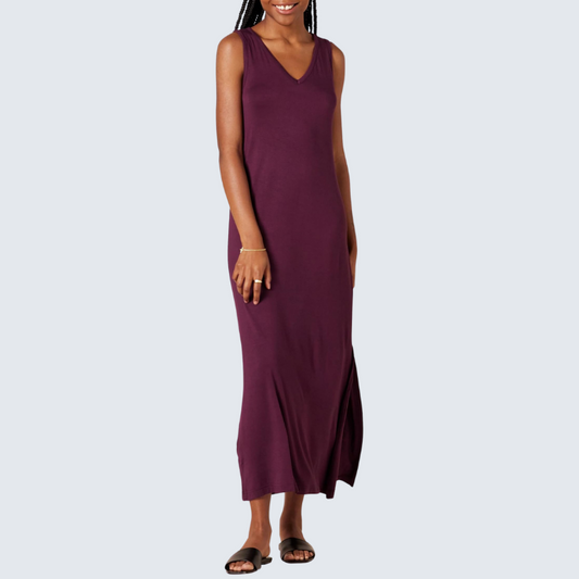 Womens Jersey Maxi-Length Dress