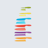 12 Piece Knife Set Multicolor