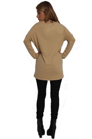 Diamante Long Sleeve Jumper With Face Print