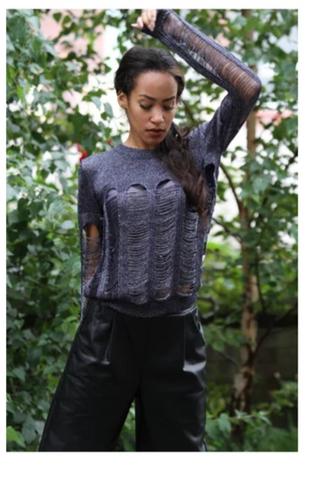 Knitted Rip Detail Jumper