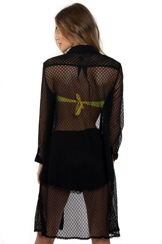 Long Lace Casual Collar Shirt