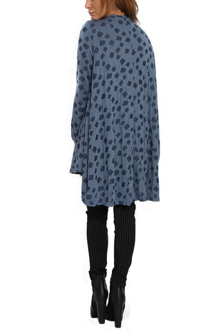 Oversized Printed Drape Neck Top