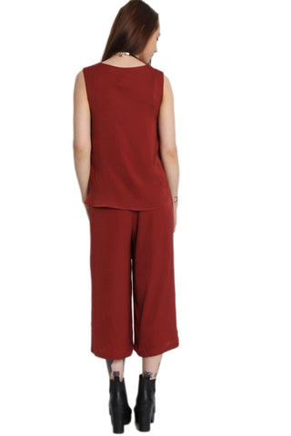 Silky Satin Culotte & Sleeveless Top Co-ord Set
