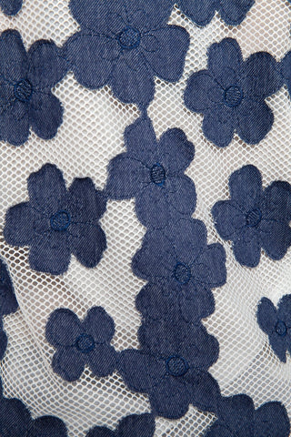 Sleeveless Floral Mesh Overlay Vest Top