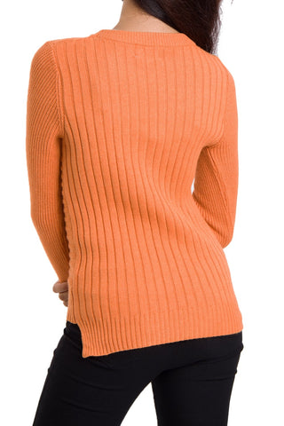 Soft Knitted Jumper with Cut- Away Hem