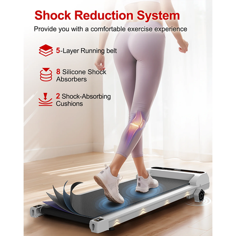 Compact Under Desk Walking Treadmill with Digital Display for Home & Office