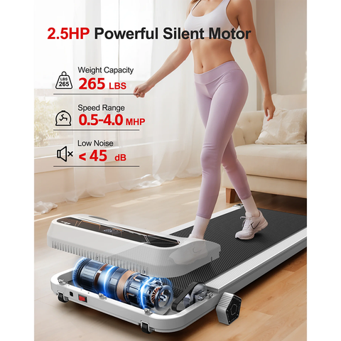 Compact Under Desk Walking Treadmill with Digital Display for Home & Office