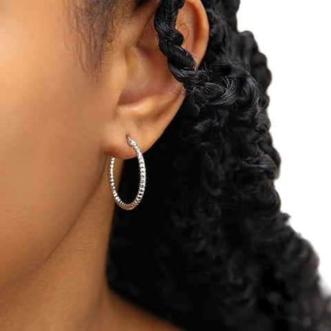 Diamond Cut Hoop Creole Earrings