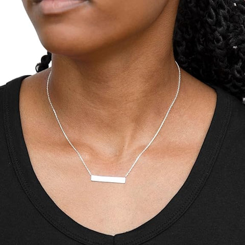Sterling Silver Horizontal Bar Necklace