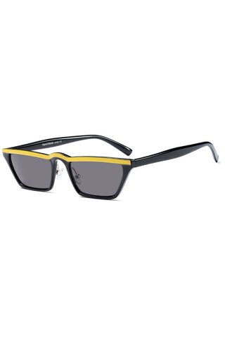 Designer Small Square Stripe Sunglasses