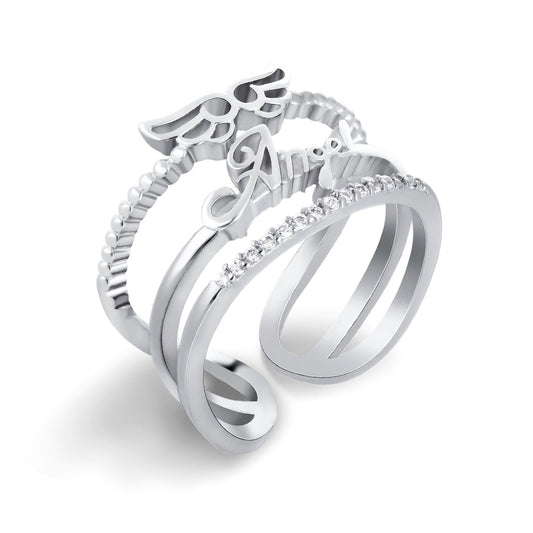 Sterling Silver Fairy Wing Girls Ring