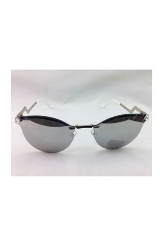 Cat Eye Sunglasses with Diamante and Curved arms